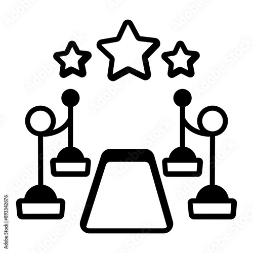 A doodle style icon of vip entrance 