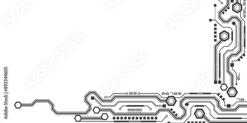 Engineering industry of the future. Electrical circuit technical drawing. New technologies. Vector illustration .