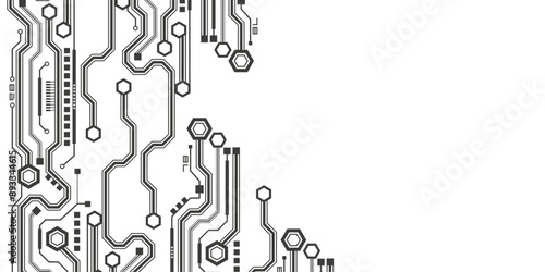 Engineering industry of the future. Electrical circuit technical drawing. New technologies. Vector illustration .