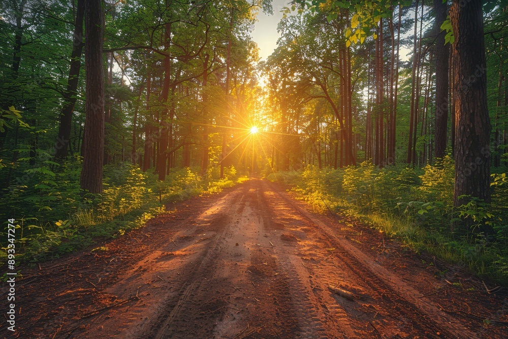 Fototapeta premium Peace found in nature, emphasizing both physical and mental well-being.