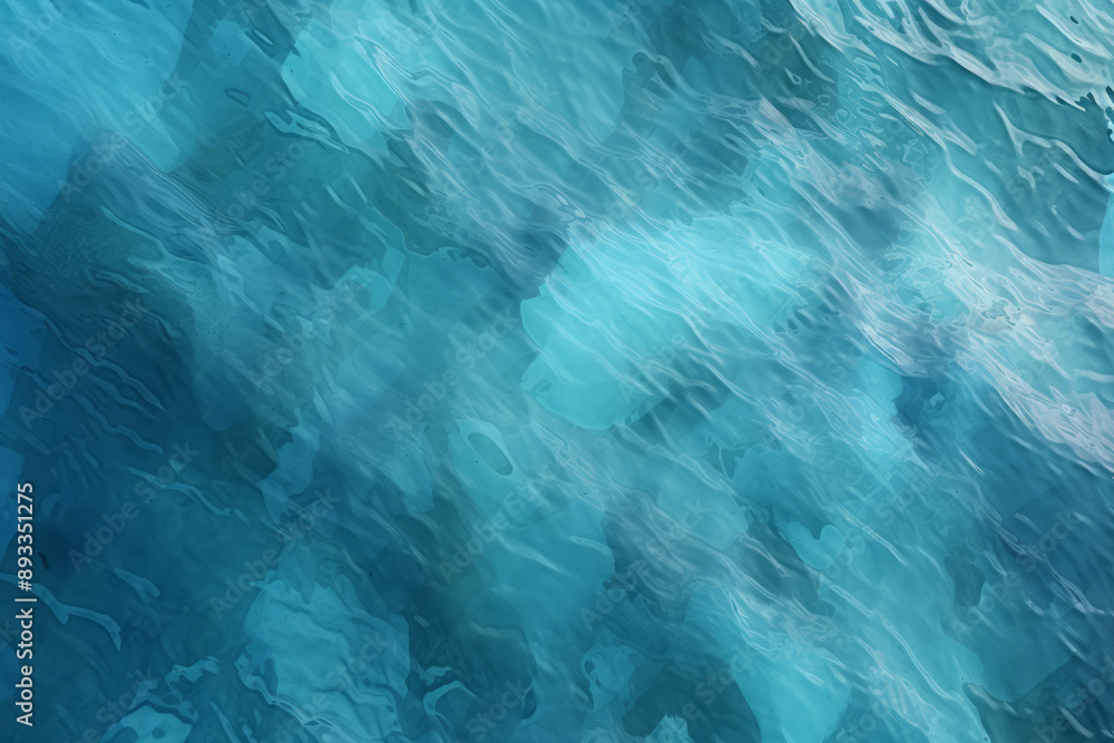 Obraz premium Processed collage of blue calm water surface texture. Background for banner, backdrop or texture