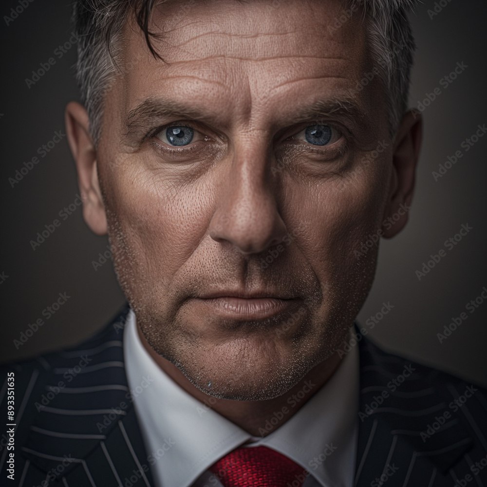 close-up of serious man in suit close-up of serious man in suit