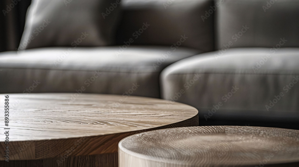 Close-Up of Oak Wood Texture with Couch in Background Close-Up of Oak Wood Texture with Couch in Background