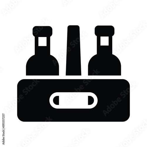 Bottles crate vector design, premium quality icon