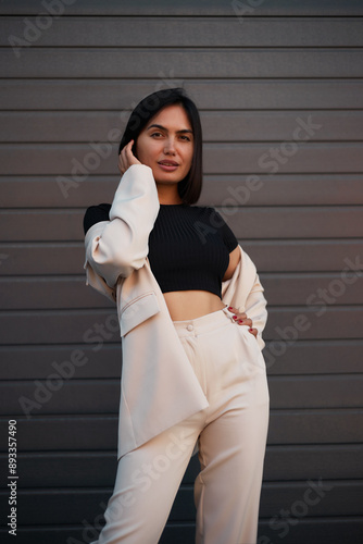 Young smart smiling professional business woman, happy confident 30 year old company employee, sales manager, real estate agent. portrait. active life position