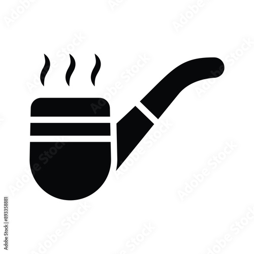 Unique icon of cigar in trendy design style