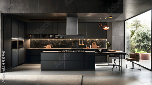 Wallpaper Mural Modern minimalist kitchen with sleek appliances, clean lines, and a functional design, highlighting contemporary living and style.


 Torontodigital.ca