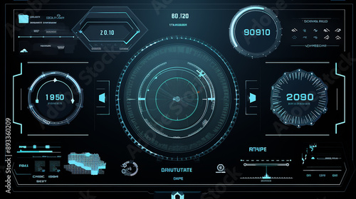 Modern HUD Interface with Display Elements