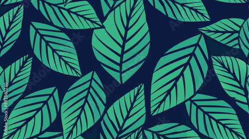 leaves Elegant seamless pattern. leaves seamless pattern background vector