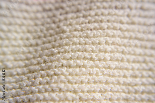 Detalle de tejido de lana blanca