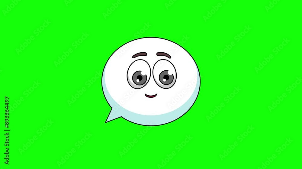 speech bubble cartoon character with a saluting face, emoji emoticon animation speech bubble cartoon character with a saluting face, emoji emoticon animation