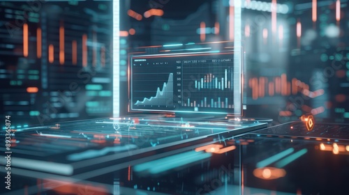 conceptual image of a digital treasury assistant analyzing financial reports and generating insights automatically