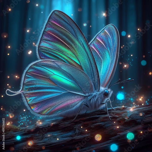 Iridescent moonbeam butterfly a magical species with wings that