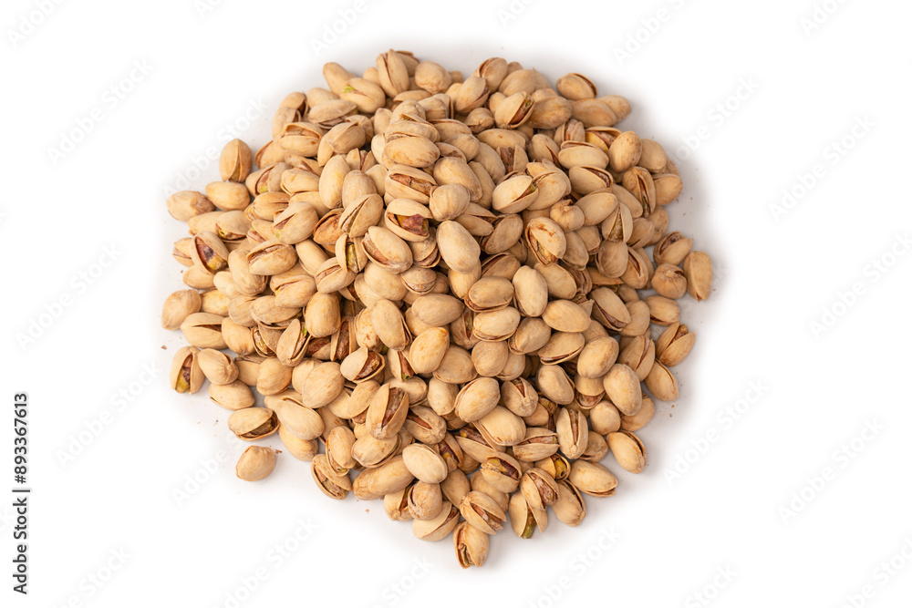 Tasty pistachios isolated on a white background. Tasty pistachios isolated on a white background.