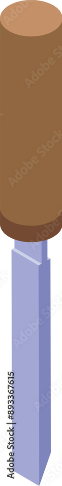 Sharp wood chisel with wooden handle for professional carpentry and joinery works