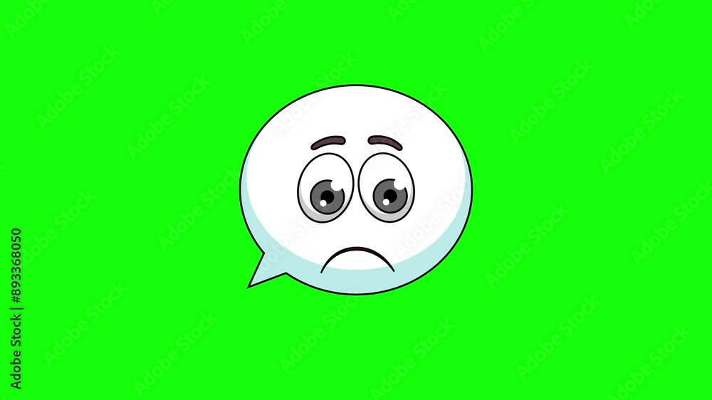 Frowning face animation of speech bubble emoticon emoji Frowning face animation of speech bubble emoticon emoji