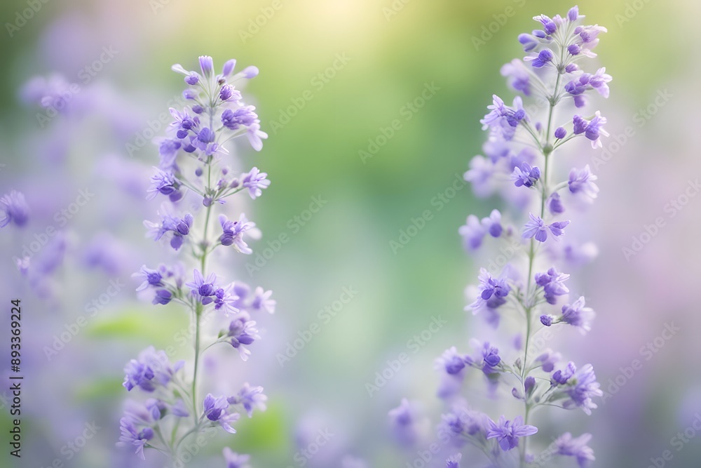 Catmint flowers bokeh background, AI Generated Catmint flowers bokeh background, AI Generated