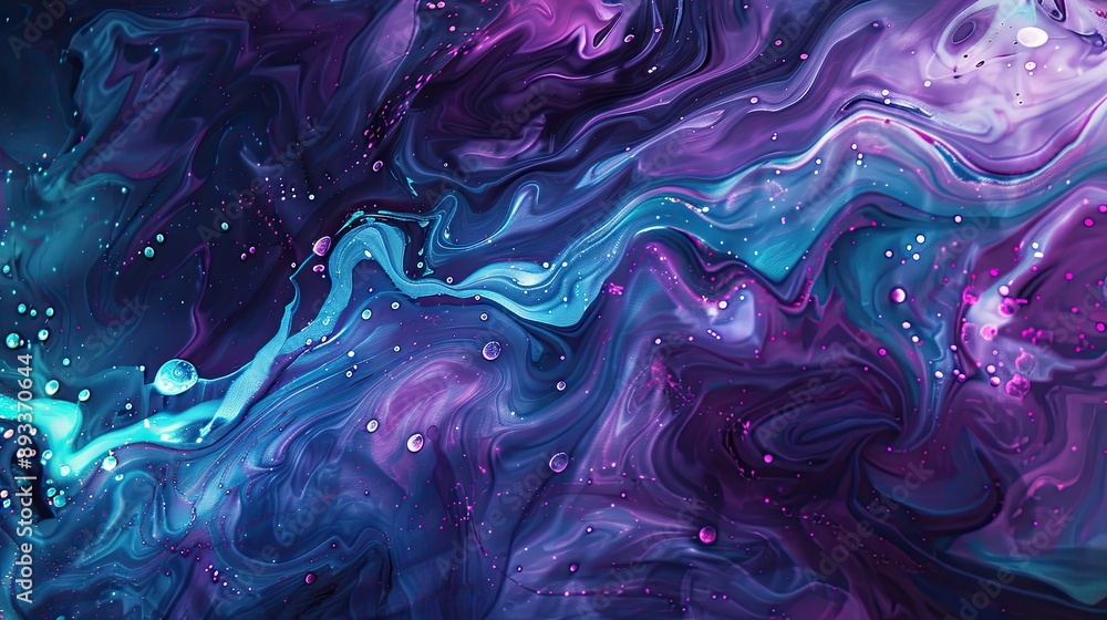 Energetic wallpaper with purple and cyan colors swirling patterns and glowing dots Energetic wallpaper with purple and cyan colors swirling patterns and glowing dots