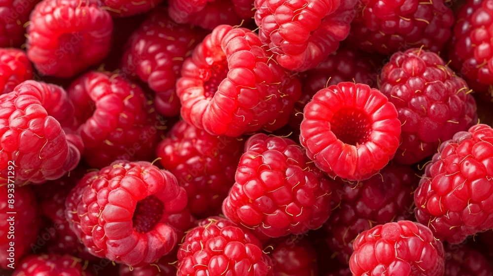 vibrant close-up of raspberries vibrant close-up of raspberries