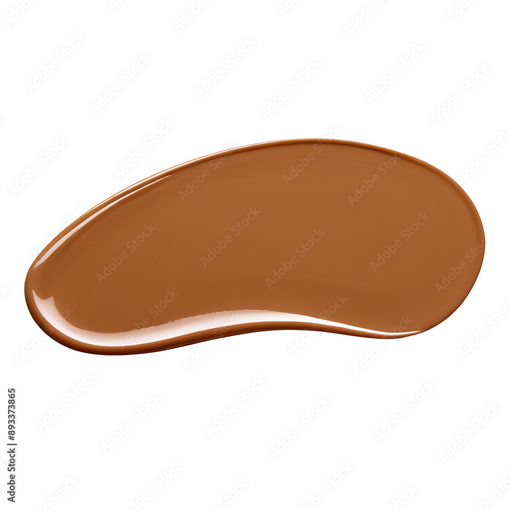 A smooth, creamy swatch of medium-toned brown foundation, ideal for showcasing makeup products, beauty blogs, tutorials, or advertising campaigns. Transparent PNG for seamless integration. A smooth, creamy swatch of medium-toned brown foundation, ideal for showcasing makeup products, beauty blogs, tutorials, or advertising campaigns. Transparent PNG for seamless integration.