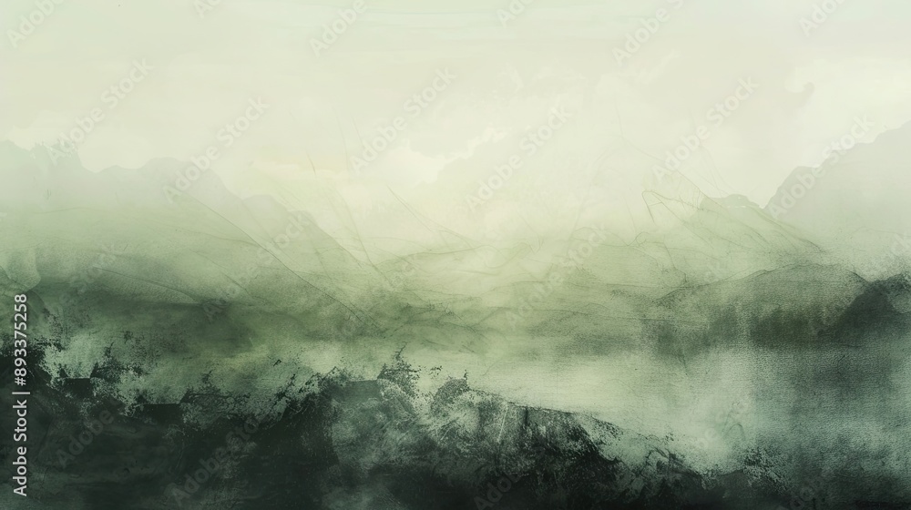 Backdrop with smooth strokes in moss and charcoal misty mountains diffused glow Backdrop with smooth strokes in moss and charcoal misty mountains diffused glow