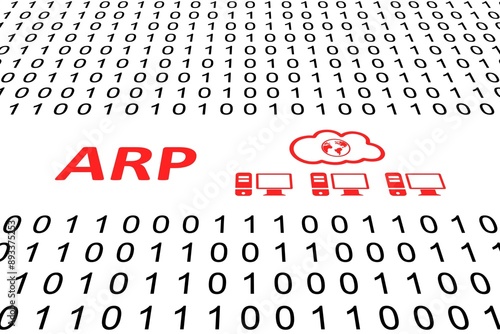 ARP concept binary code 3d illustration photo