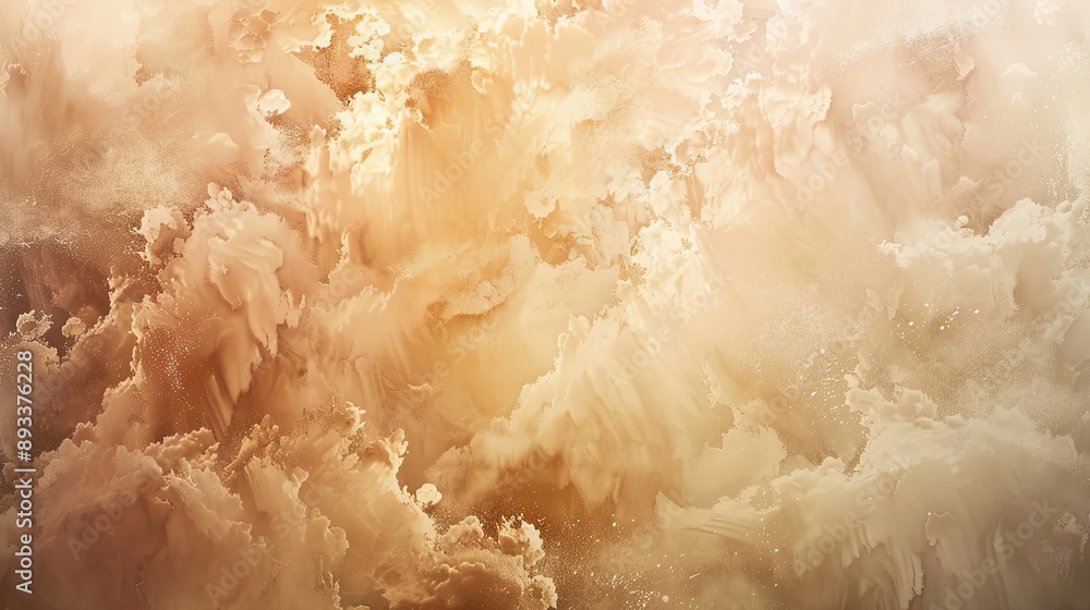 Layered brush strokes and misty gradients with warm tones in an elegant background Layered brush strokes and misty gradients with warm tones in an elegant background