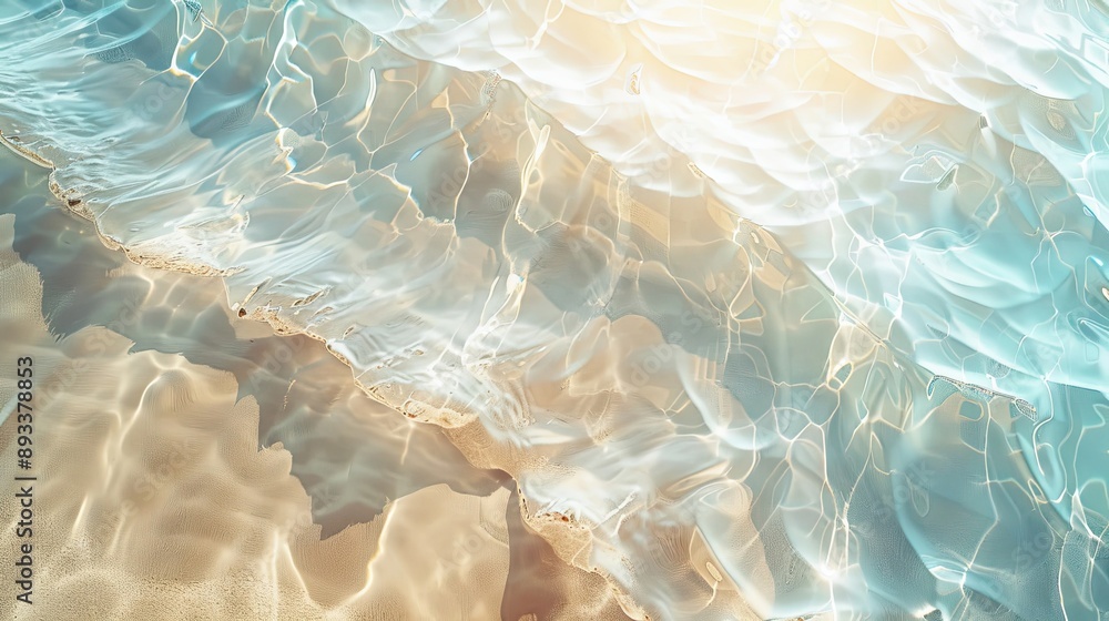 Obraz premium Fragmented sand and water great for a soothing shimmering wallpaper