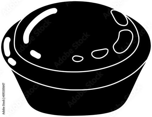 sweet illustration cake silhouette tart logo egg icon custard outline bakery tasty pastry portuguese pie dessert snack breakfast delicious shape traditional cream golden for vector graphic background