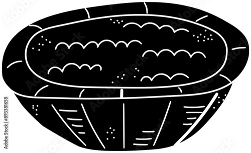 sweet illustration cake silhouette tart logo egg icon custard outline bakery tasty pastry portuguese pie dessert snack breakfast delicious shape traditional cream golden for vector graphic background