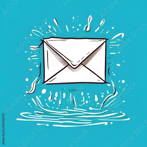  continuous-one-line-mail-envelope-letter-drowning-illustration-email-sketch-art-post-graphic-letter