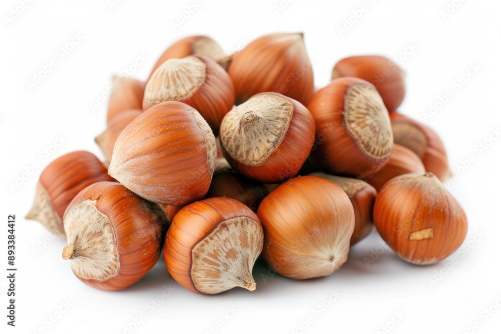 Extra big hazelnuts isolated on a white background Extra big hazelnuts isolated on a white background