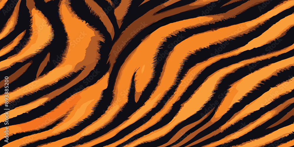 Tiger Skin Pattern Vector Illustration Exotic Texture. Animal Striped Skin Fur Pattern Texture Background Tiger Skin Pattern Vector Illustration Exotic Texture. Animal Striped Skin Fur Pattern Texture Background
