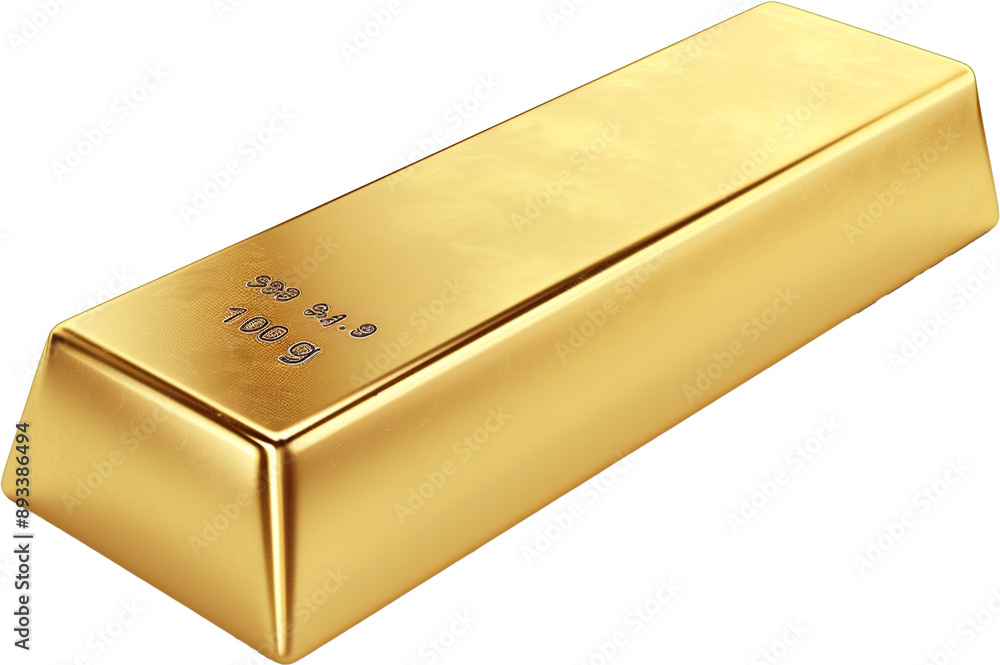 Golden Standard: A Close-Up of a Gold Bar Golden Standard: A Close-Up of a Gold Bar