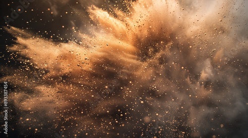 Vibrant Explosion Captivating CloseUp of Dynamic Powder Burst in Motion