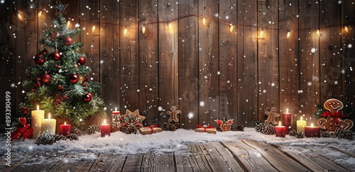 Festive Gingerbread Cookies and Candles