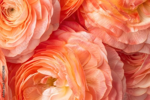 Wallpaper Mural Rose Ranunculus flower petals, closeup. Persian buttercup rose bloom, close up, macro Torontodigital.ca