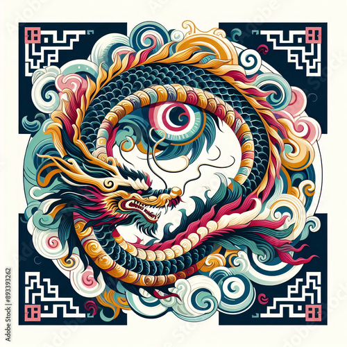 Feng Shui Dragon motif energy balance spiritual journey © UniklyImaginative