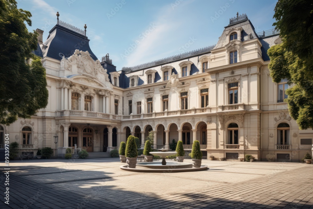 Obraz premium Palace city architecture building.