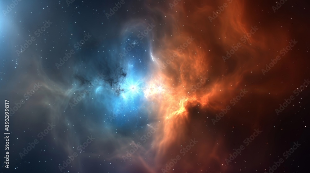 Obraz premium A nebula where ghostly echoes