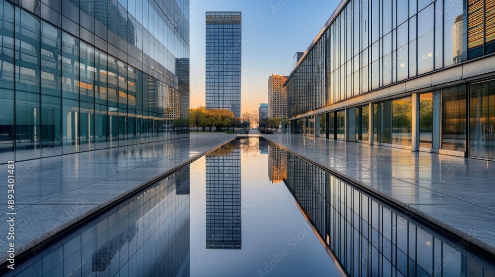 Obraz premium Artifacts reflected in contemporary settings