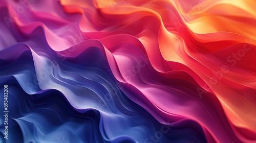 Wallpaper Mural A 3D render of an abstract background featuring intricate geometric patterns and fluid shapes in gradient colors. The design incorporates abstract lines and waves, creating a visually dynamic and Torontodigital.ca