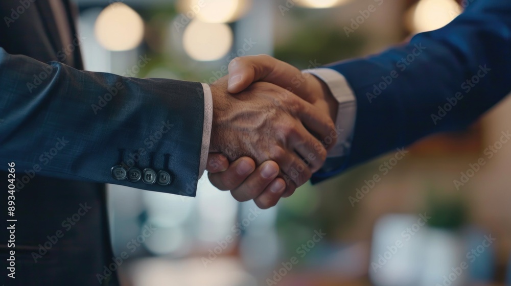A close-up shot of two individuals extending and clasping hands in a gesture of agreement or friendship A close-up shot of two individuals extending and clasping hands in a gesture of agreement or friendship
