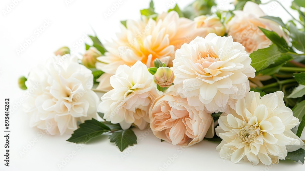 Elegant White Dahlias Bouquet Elegant White Dahlias Bouquet