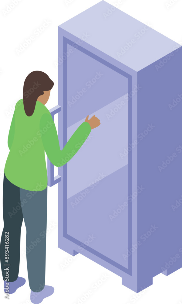 Obraz premium Bank customer is opening a safe deposit box in a bank vault, ensuring the security of their valuables