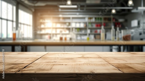 Wallpaper Mural Modern Laboratory Workspace with Empty Display Surface Torontodigital.ca