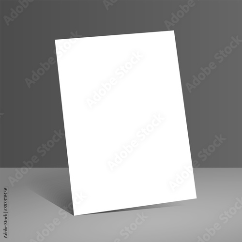 blank flyer template, leaflet mockp image 3D illustration.