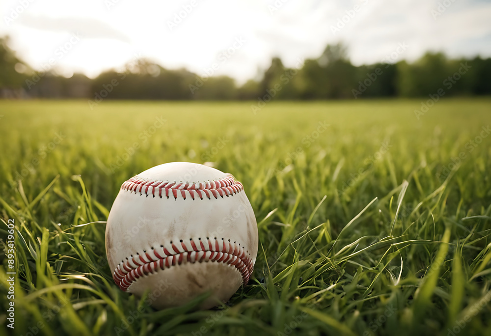 A worn baseball rests on a grassy field, bathed in the warm glow of the setting sun. Perfect for sports blogs, baseball articles, or evoking nostalgia for America's pastime. A worn baseball rests on a grassy field, bathed in the warm glow of the setting sun. Perfect for sports blogs, baseball articles, or evoking nostalgia for America's pastime.