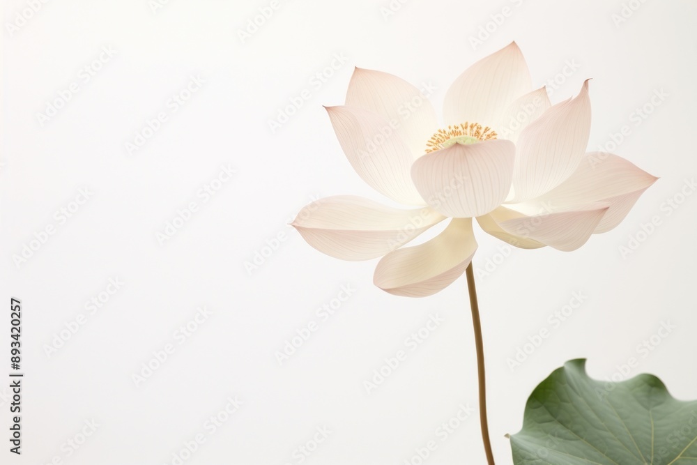 Elegant white lotus flower bloom Elegant white lotus flower bloom