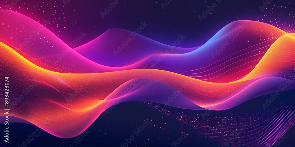 Abstract background with wavy elements and geometric shapes in colorful tones. Abstract background with wavy elements and geometric shapes in colorful tones.